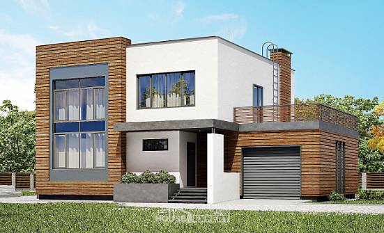 220-003-R dubleks ev projesi garajlı, çağdaş keramzit beton blok Isparta | Проекты домов от House Expert