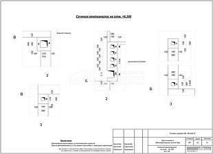 Сечения вентканалов на отм. +6,300