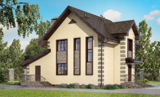 160-004-R dubleks ev projesi garajlı, kompakt arbolit kır evi Muğla | Проекты домов от House Expert