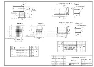 Закладная деталь Мн-1, Мн-2. Сетка С-1, С-2