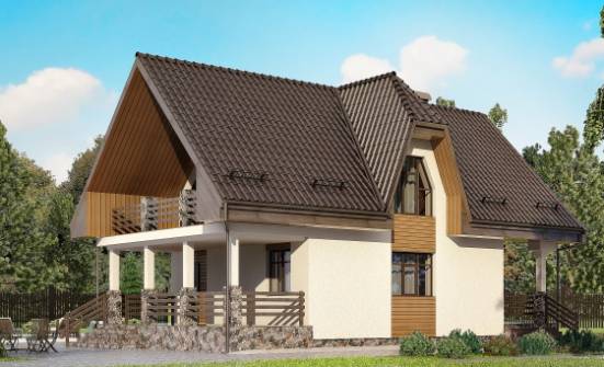 150-001-L dubleks ev projesi mansart katlı garajlı, sade blok villa Siirt | Проекты домов от House Expert