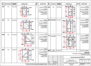 Ведомость оконных конструкций