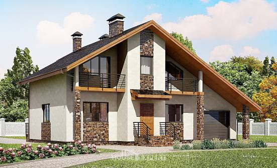 180-008-R dubleks ev projesi mansart katlı garajlı, çağdaş köpük beton blok kır evi Aksaray | Проекты домов от House Expert